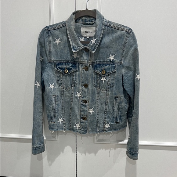 Pistola Blue Jean Jacket with White Star Accents - Picture 6 of 13
